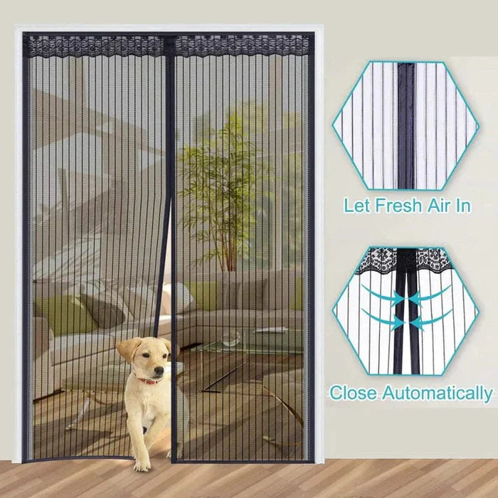 Magnetic Mosquito automatically closing Net for Door | Mosquito Curtain for All Door Types & Sizes | Auto-Closing Insect Screen to Keep Mosquito Out