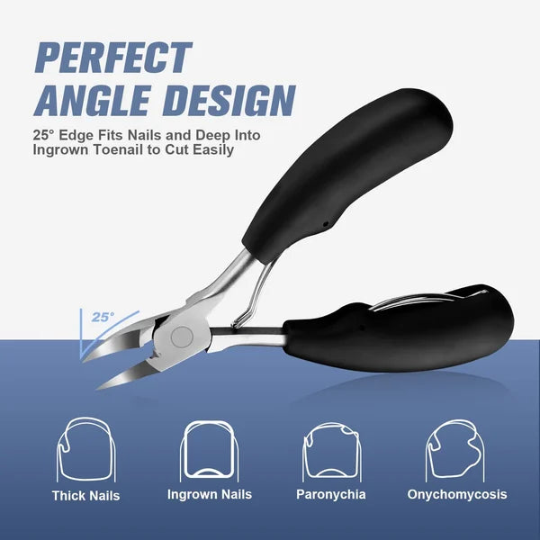 Nail Clipper, Professional Thick & Ingrown Toenail Correction Tool, Pedicure Clippers Toe Nail Cutter for Men & Women, Super Sharp Curved Blade Grooming Tool | Multi |