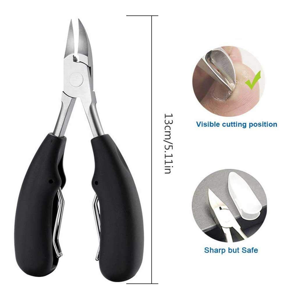 Nail Clipper, Professional Thick & Ingrown Toenail Correction Tool, Pedicure Clippers Toe Nail Cutter for Men & Women, Super Sharp Curved Blade Grooming Tool | Multi |
