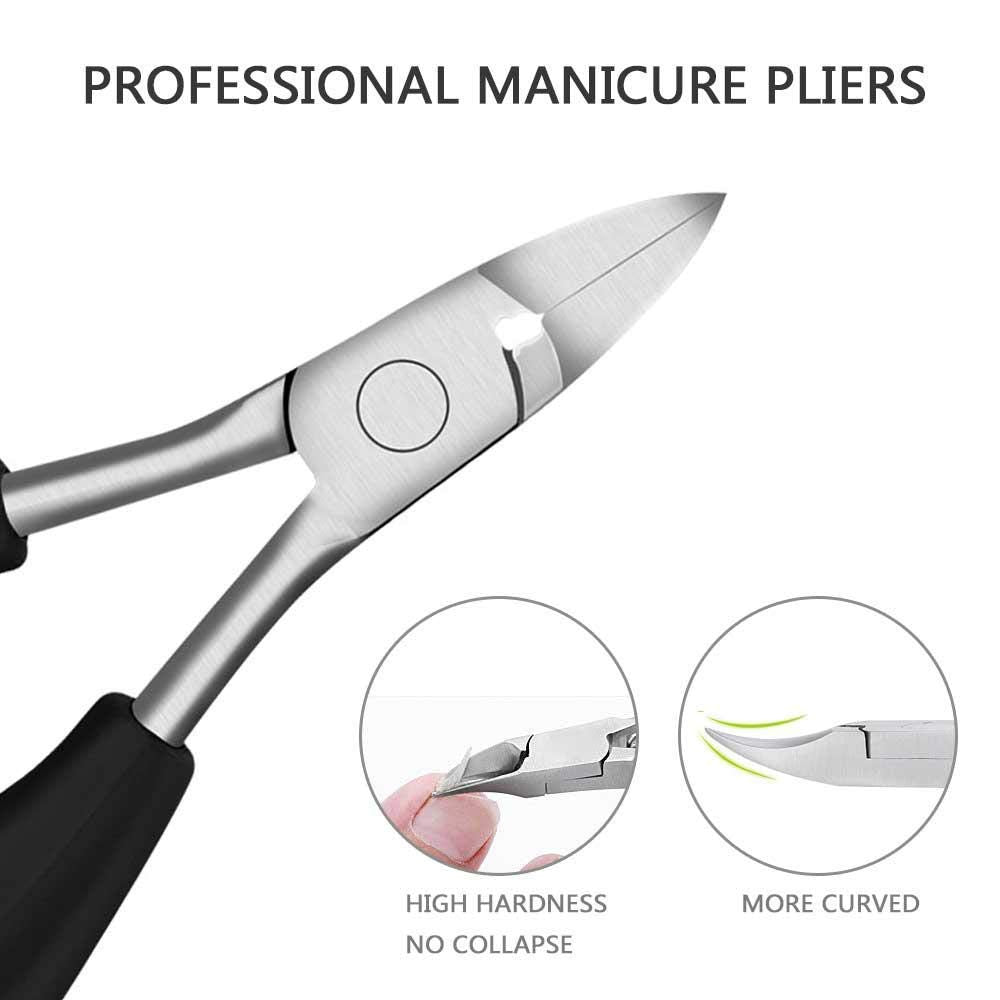 Nail Clipper, Professional Thick & Ingrown Toenail Correction Tool, Pedicure Clippers Toe Nail Cutter for Men & Women, Super Sharp Curved Blade Grooming Tool | Multi |