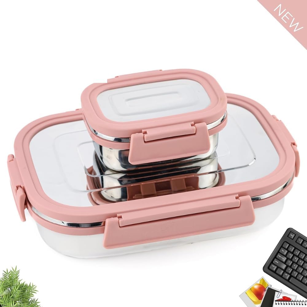 🔥Stainless Steel Leak Proof Air Tight ✨Lunch Boxes for Office✨