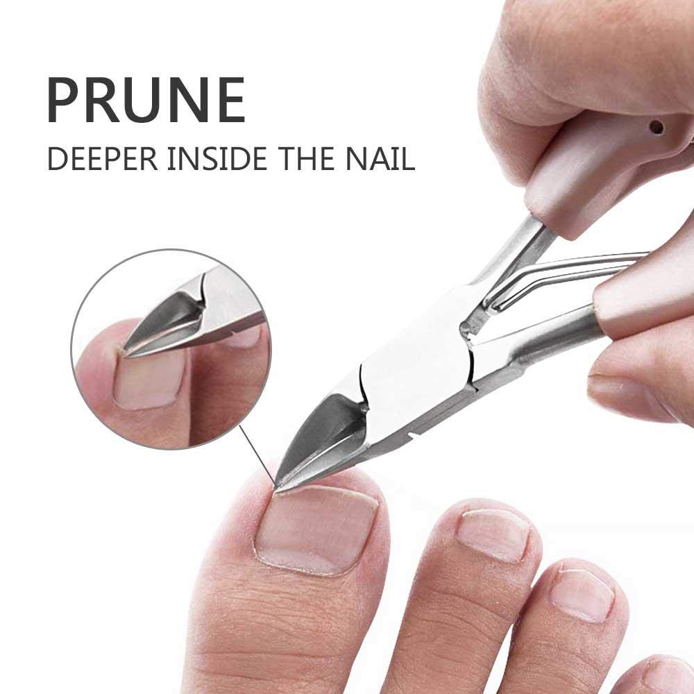 Nail Clipper, Professional Thick & Ingrown Toenail Correction Tool, Pedicure Clippers Toe Nail Cutter for Men & Women, Super Sharp Curved Blade Grooming Tool | Multi |