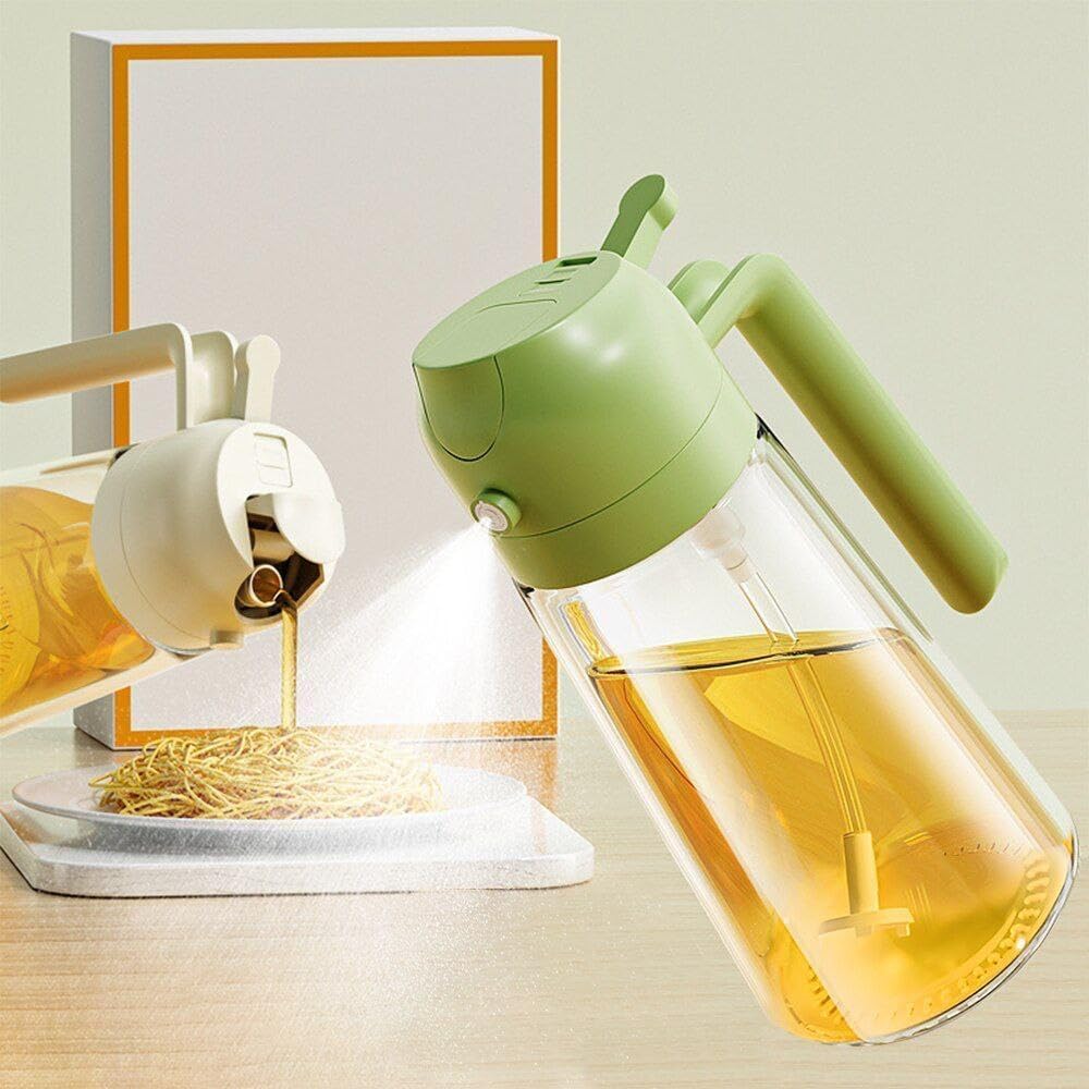 Oil Dispenser Bottle 500ML with Automatic Lid, Kitchen Cooking Oil Container