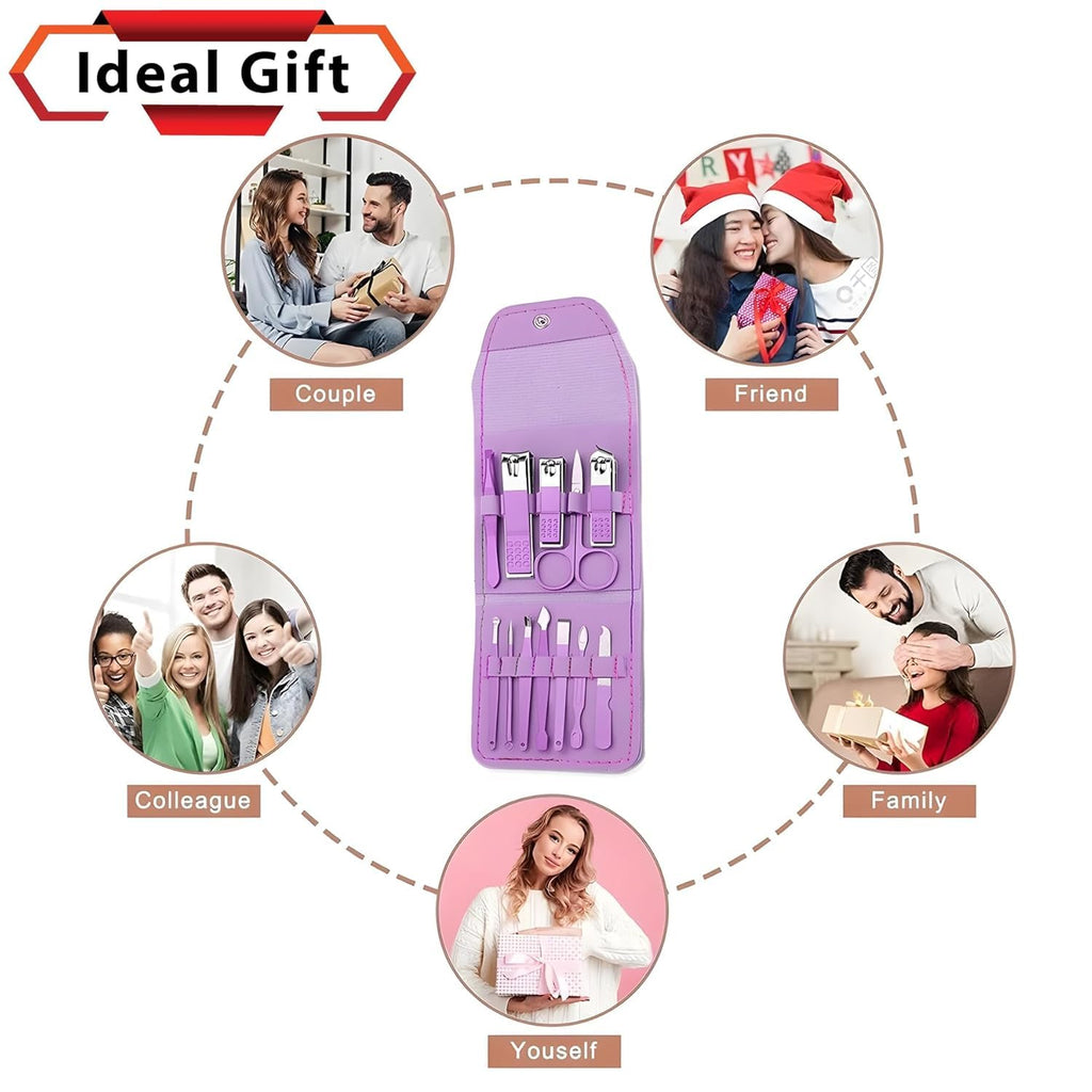 Nail Clipper Kit – 16 Pieces Stainless Steel Manicure Kit, Nail Care Tools for Hand & Feet, Nail Clippers Pedicure Professional Grooming Kits...