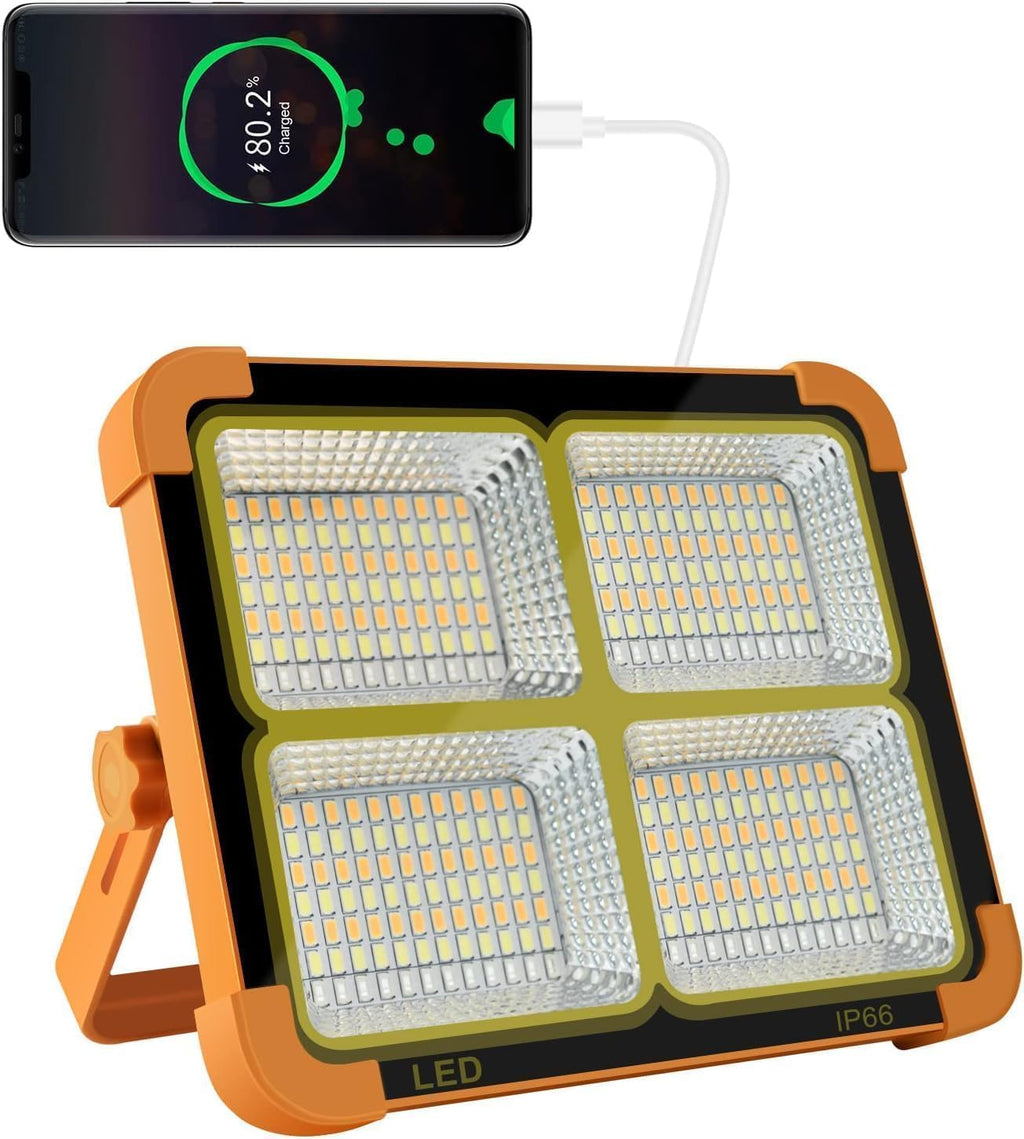 Solar & USB Rechargeable – High-Power Portable LED Floodlight
