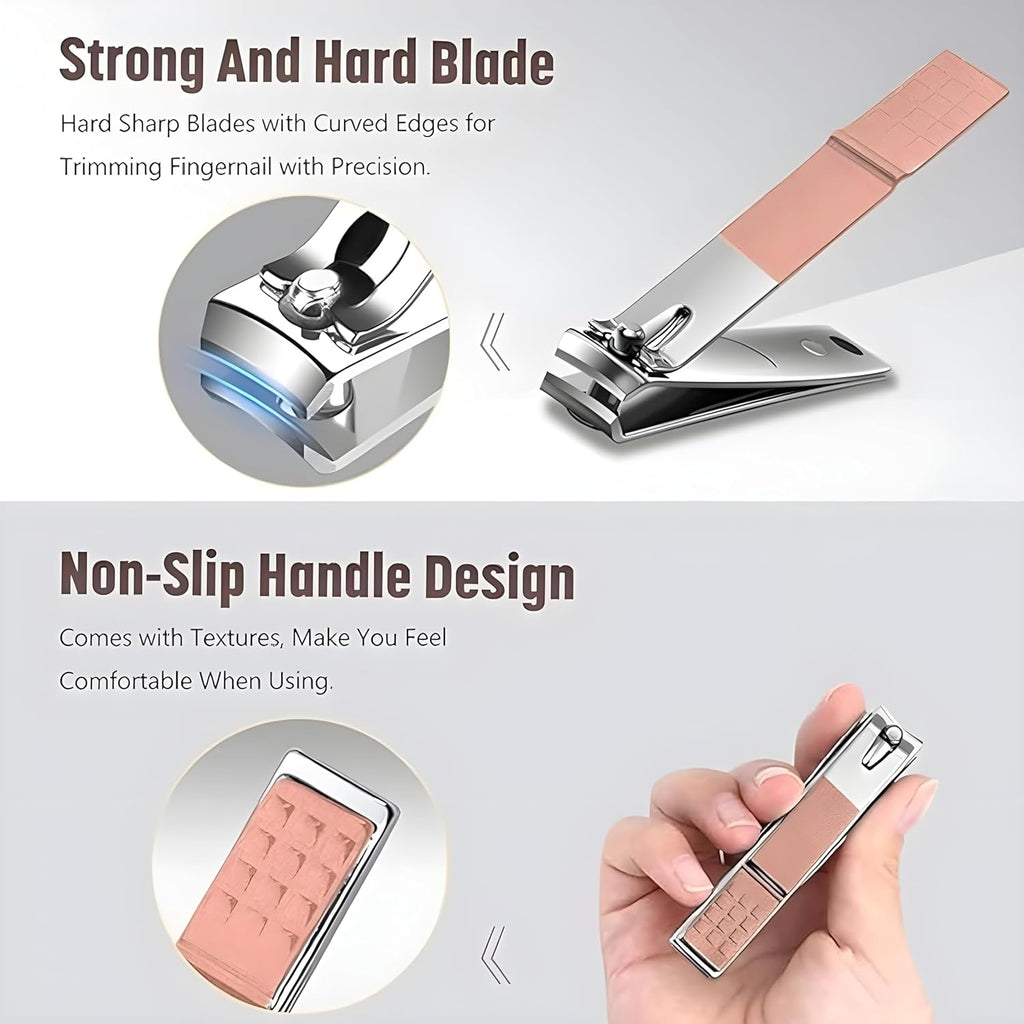 Nail Clipper Kit – 16 Pieces Stainless Steel Manicure Kit, Nail Care Tools for Hand & Feet, Nail Clippers Pedicure Professional Grooming Kits...