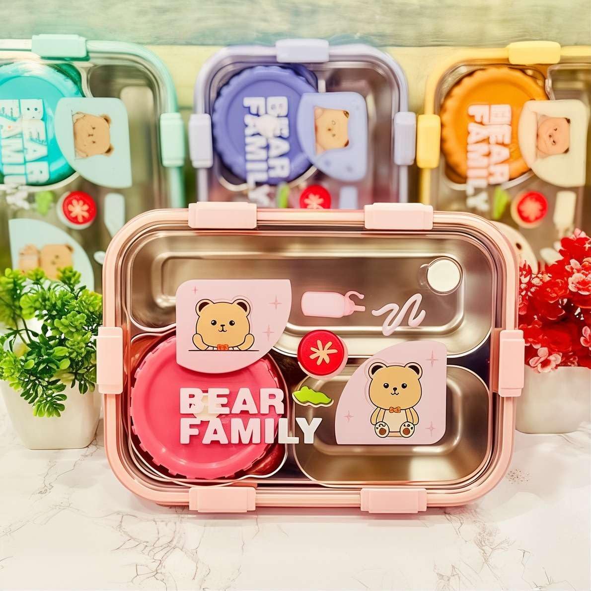 Lunch Box Kids with Leak-Proof Lid & Small Bowl | Stainless Steel Food Container for Kids