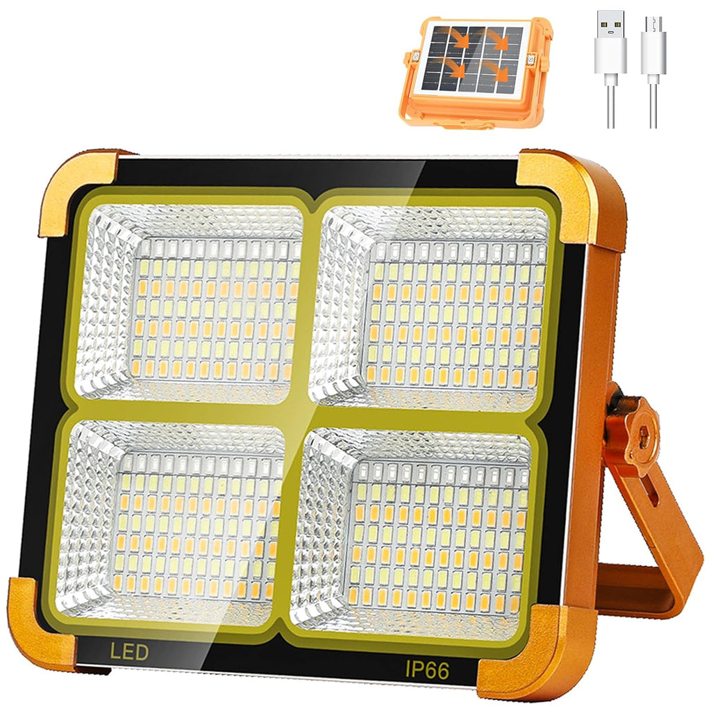 Solar & USB Rechargeable – High-Power Portable LED Floodlight