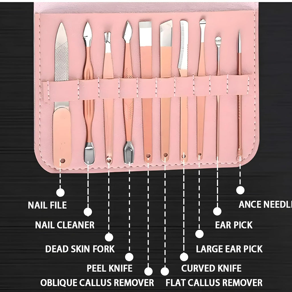 Nail Clipper Kit – 16 Pieces Stainless Steel Manicure Kit, Nail Care Tools for Hand & Feet, Nail Clippers Pedicure Professional Grooming Kits...